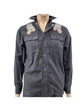Pacsun Embroidered Dragon Shirt Jacket, Men's Small